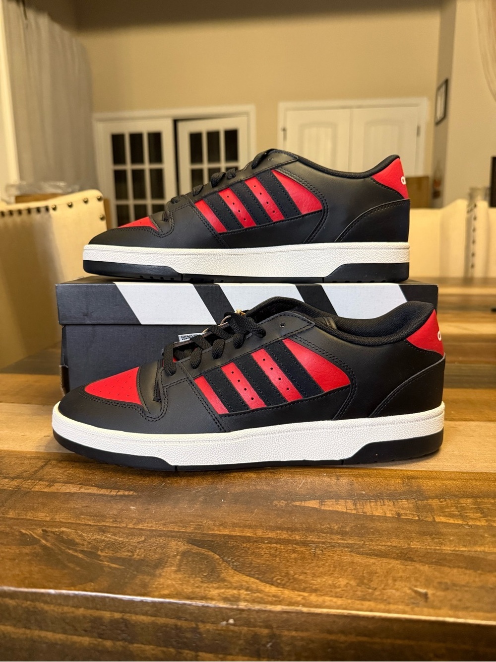adidas Break Start Low (Core Black / Collegiate Red), Men 11, Women 12